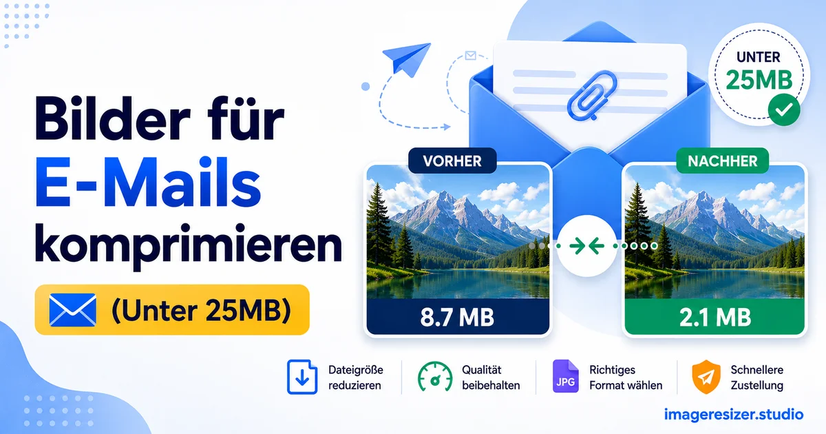 Bilder für E-Mails komprimieren (Unter 25MB)