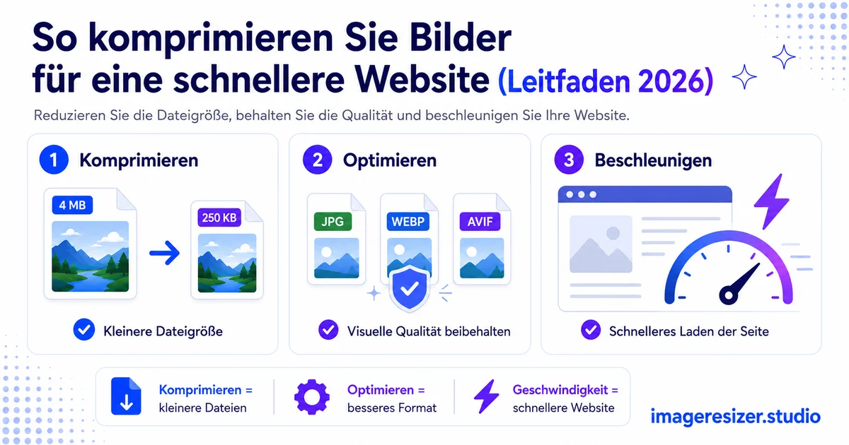 So komprimieren Sie Bilder für eine schnellere Website (Leitfaden 2026)