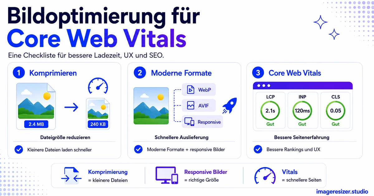Bildoptimierung für Core Web Vitals: Eine Checkliste
