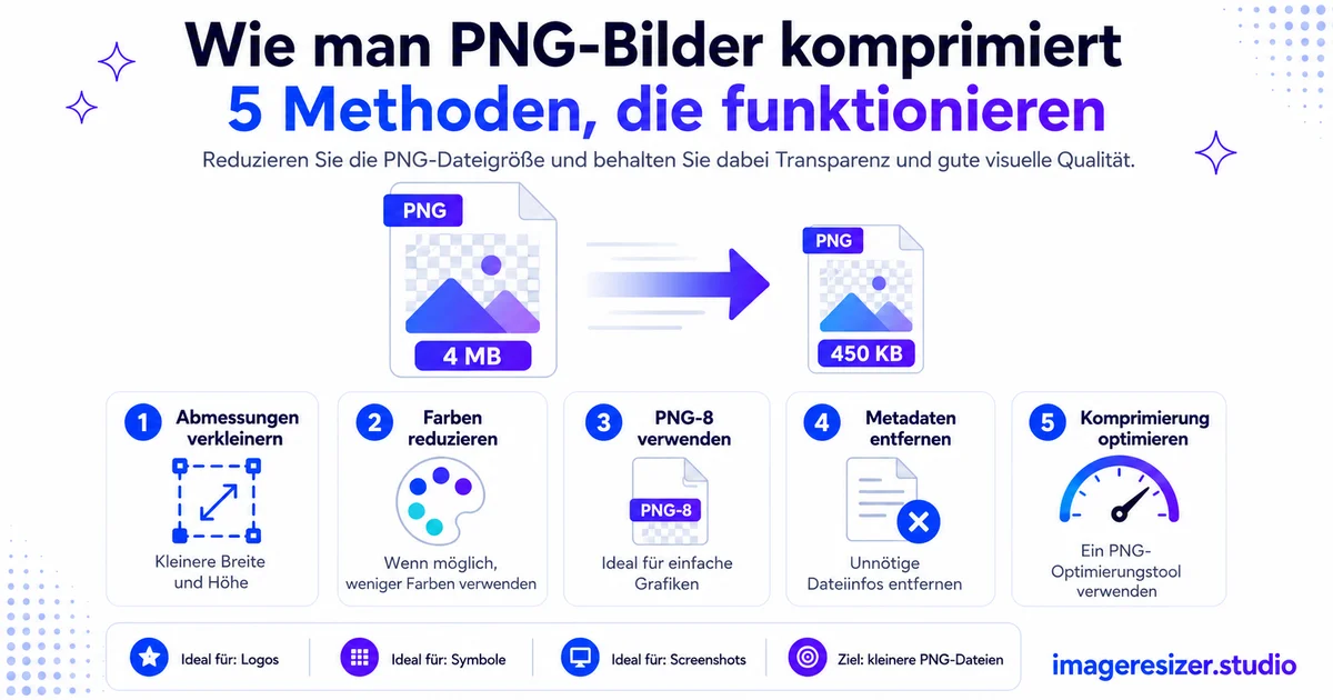 Wie man PNG-Bilder komprimiert: 5 Methoden, die funktionieren