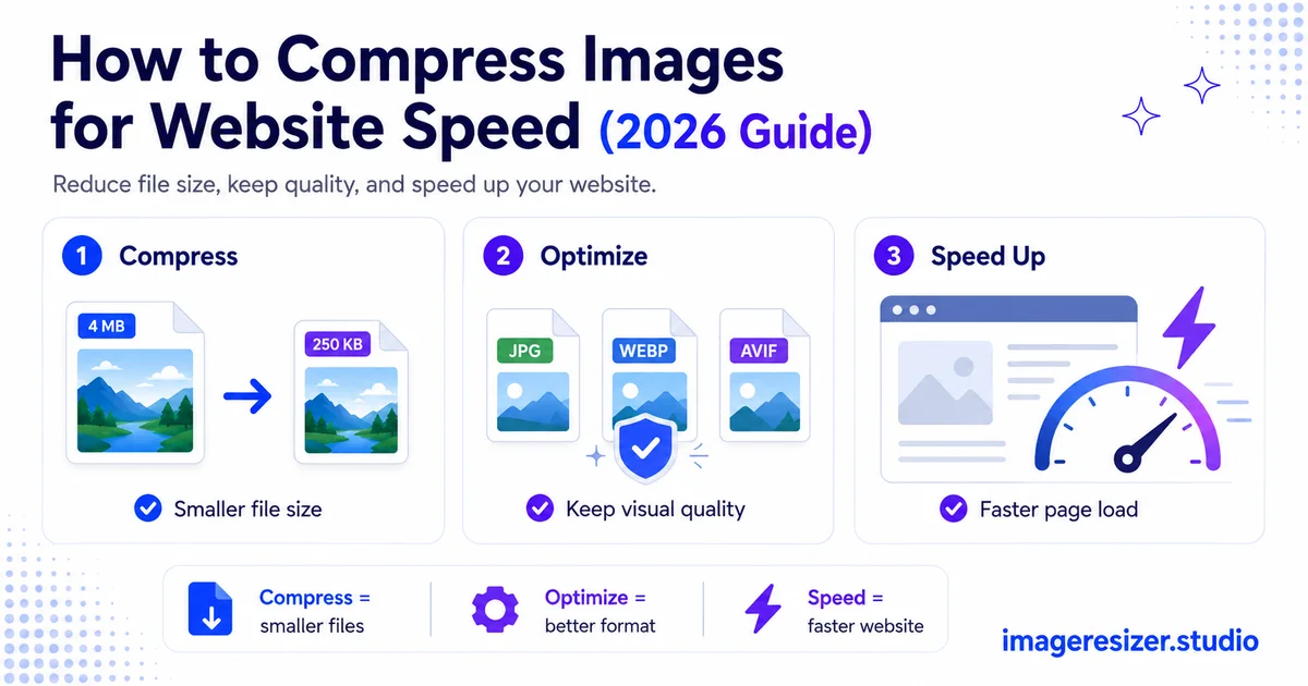 How to Compress Images for Website Speed (2026 Guide)