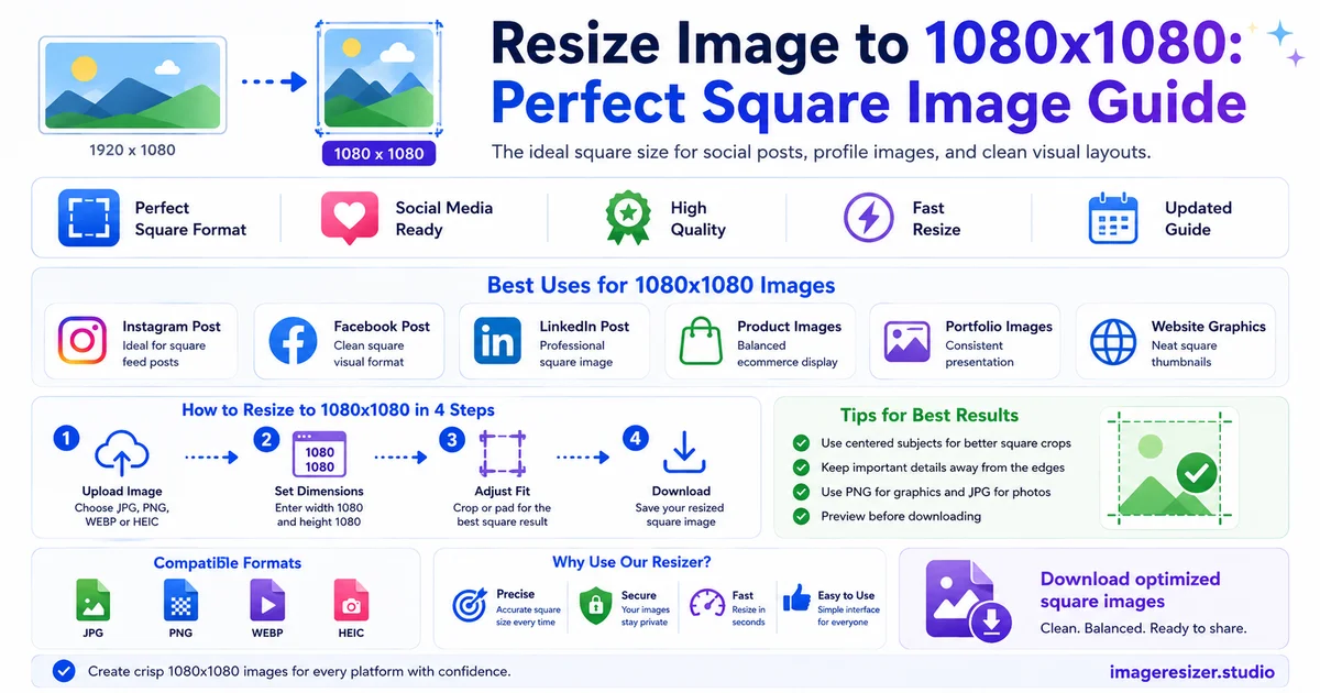Resize Image to 1080x1080: Perfect Square Image Guide