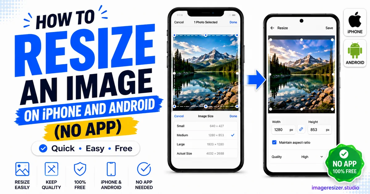 How to Resize an Image on iPhone and Android (No App)