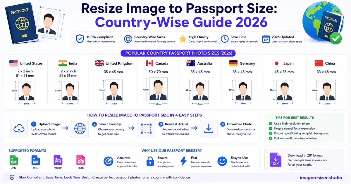 Resize Image to Passport Size: Country-Wise Guide 2026