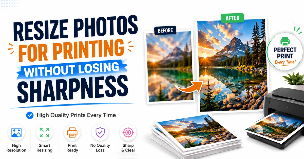 Resize Photos for Printing Without Losing Sharpness