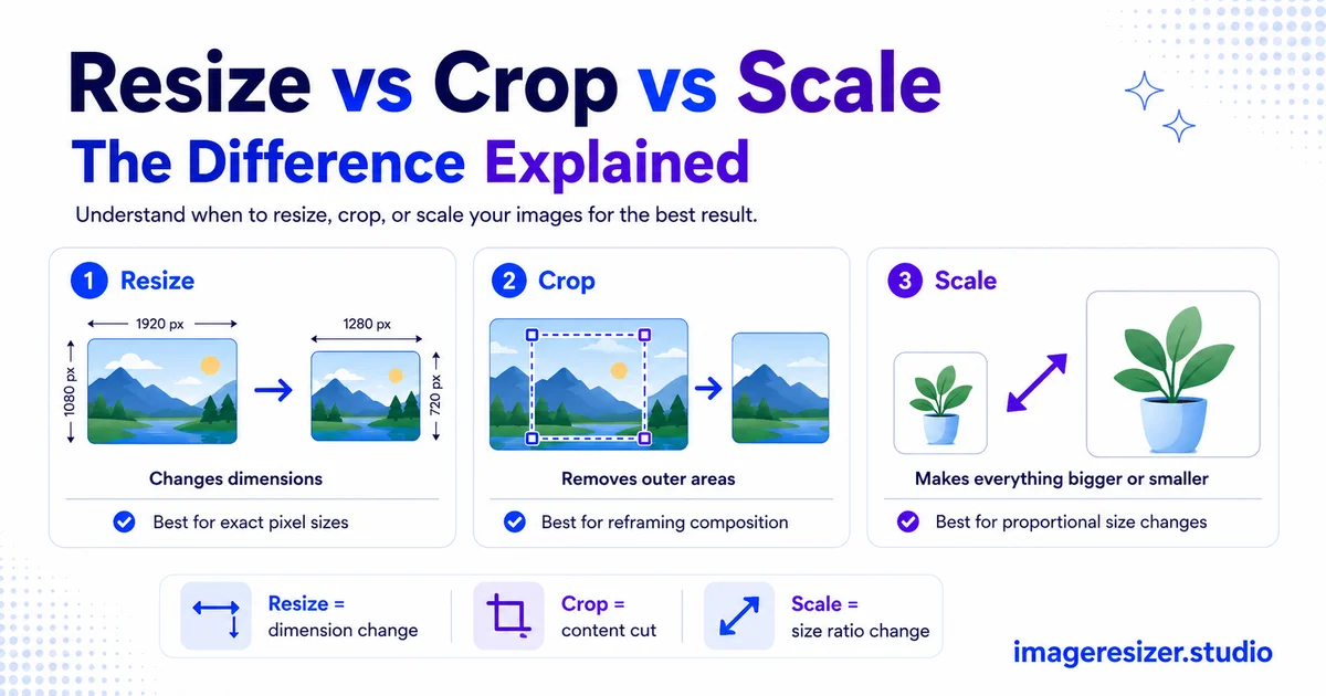 Resize vs Crop vs Scale: The Difference Explained
