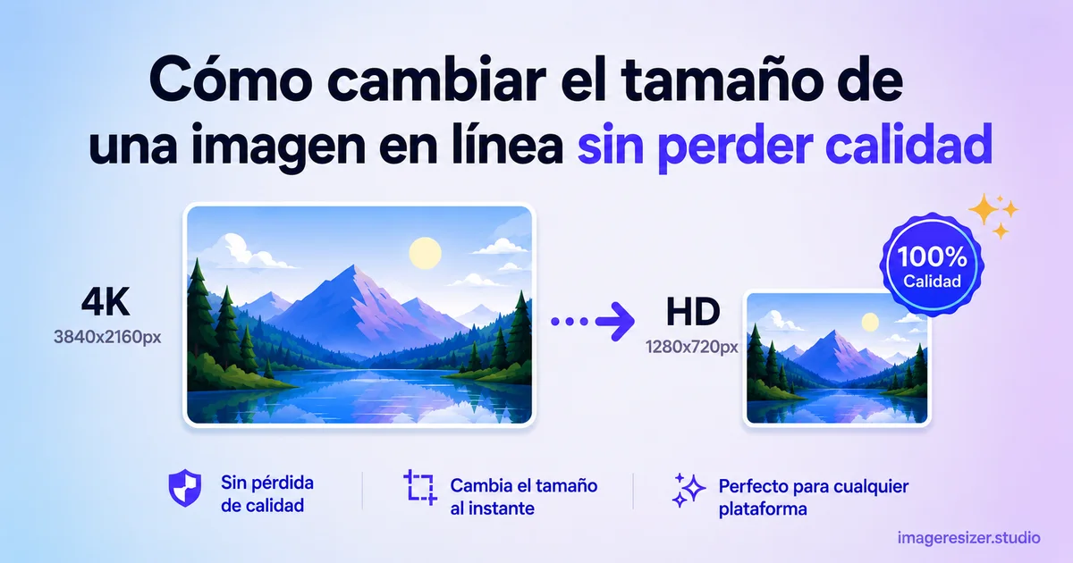 Cómo cambiar el tamaño de una imagen en línea sin perder calidad