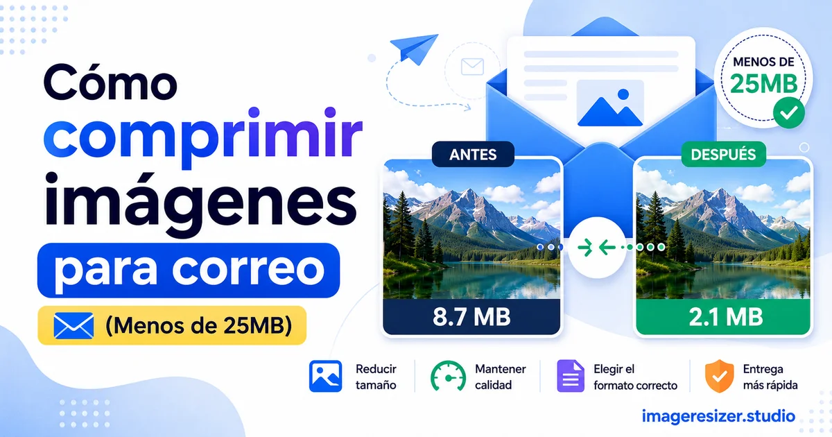 Cómo comprimir imágenes para correo electrónico (Menos de 25MB)