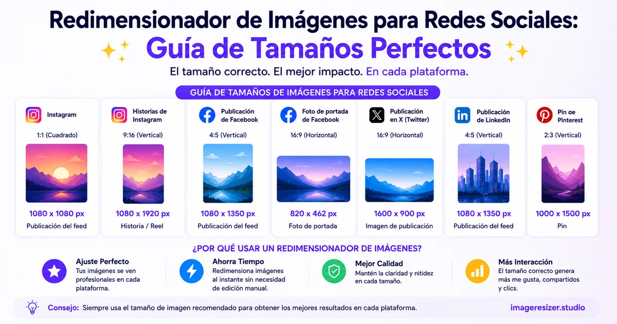 Redimensionador de Imágenes para Redes Sociales: Guía de Tamaños Perfectos