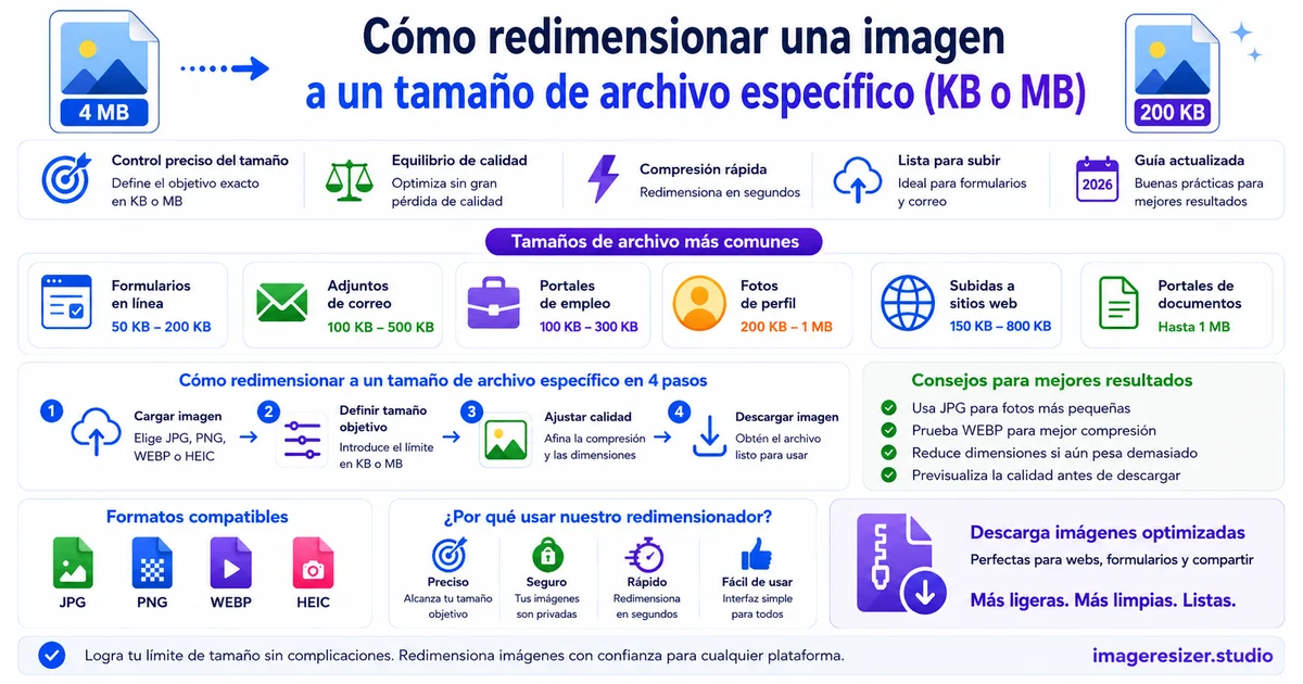 Cómo redimensionar una imagen a un tamaño de archivo específico (KB o MB)
