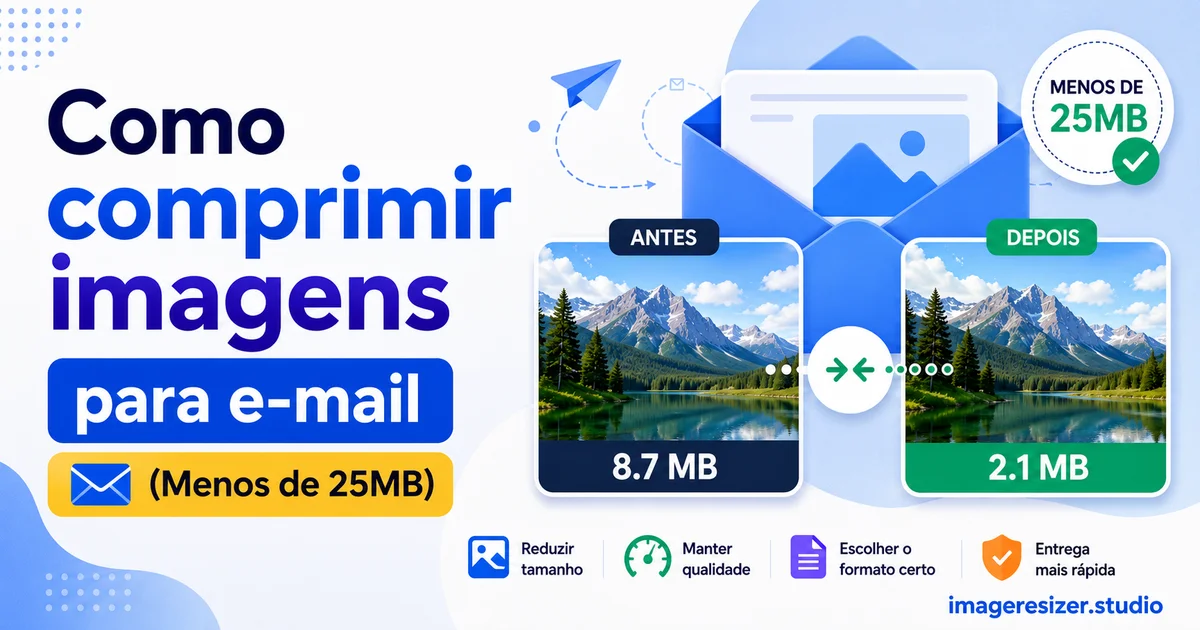 Como comprimir imagens para e-mail (Menos de 25MB)