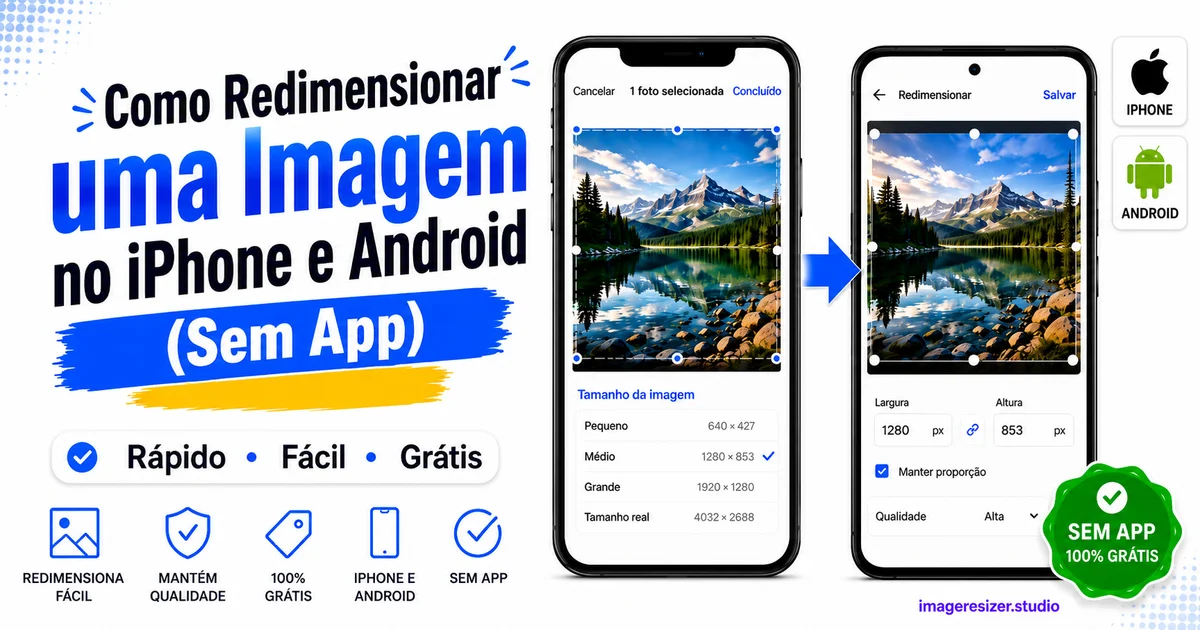 Como Redimensionar uma Imagem no iPhone e Android (Sem App)