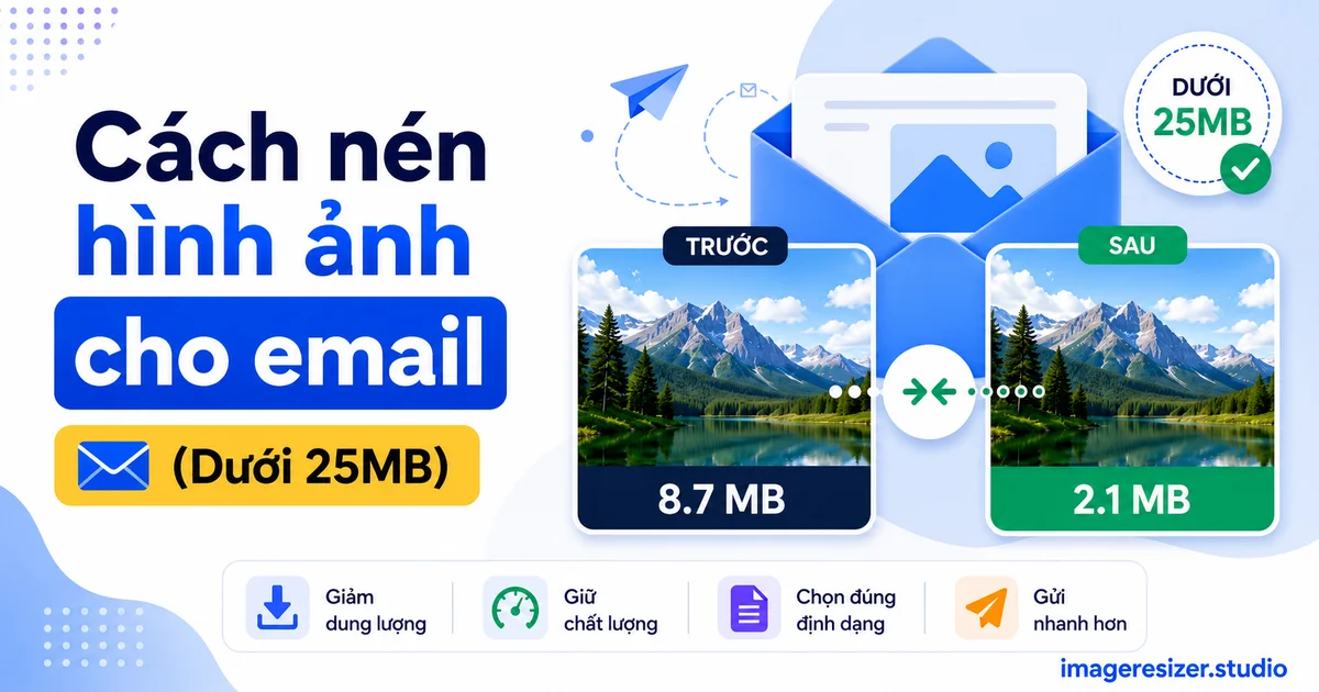 Cách nén hình ảnh gửi email (Dưới 25MB)