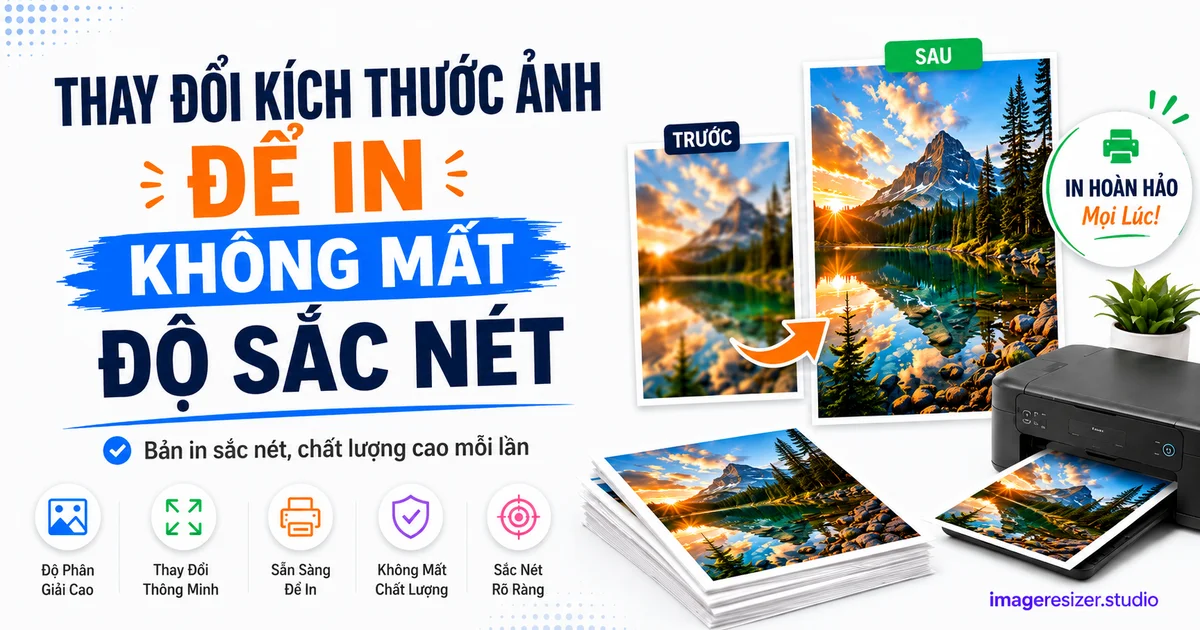 Thay Đổi Kích Thước Ảnh Để In Mà Không Bị Mất Độ Sắc Nét